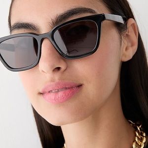 J.Crew Oversized Angular Sunglasses in Black